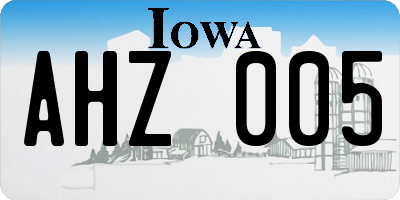 IA license plate AHZ005