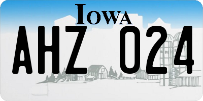 IA license plate AHZ024