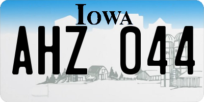 IA license plate AHZ044
