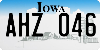 IA license plate AHZ046