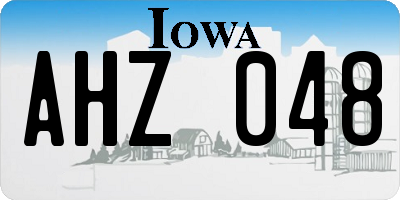 IA license plate AHZ048
