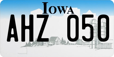IA license plate AHZ050