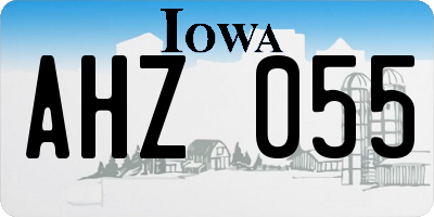 IA license plate AHZ055