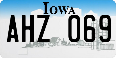 IA license plate AHZ069