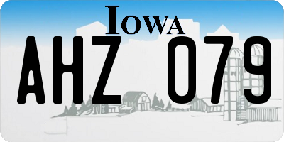 IA license plate AHZ079