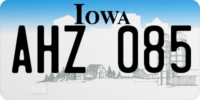 IA license plate AHZ085