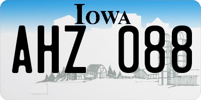 IA license plate AHZ088