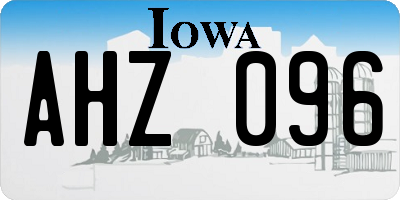 IA license plate AHZ096