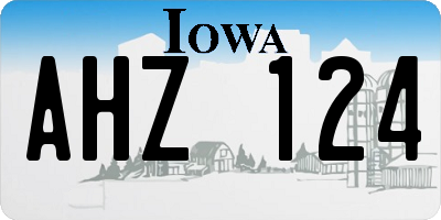 IA license plate AHZ124