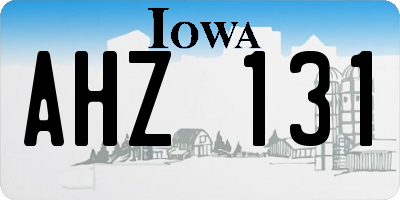 IA license plate AHZ131