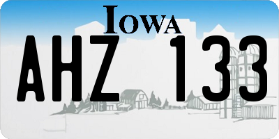 IA license plate AHZ133