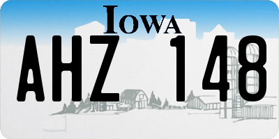IA license plate AHZ148