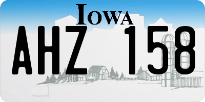 IA license plate AHZ158