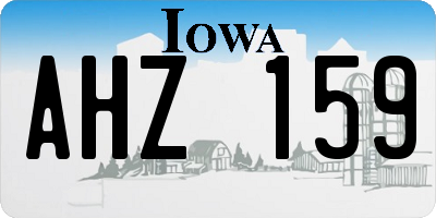 IA license plate AHZ159