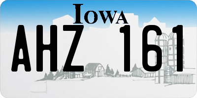 IA license plate AHZ161