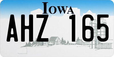 IA license plate AHZ165