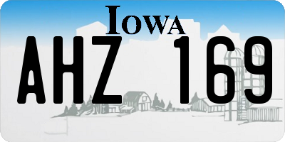 IA license plate AHZ169
