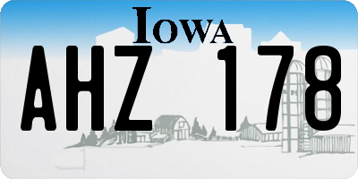 IA license plate AHZ178