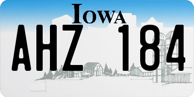 IA license plate AHZ184