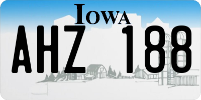 IA license plate AHZ188