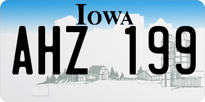 IA license plate AHZ199