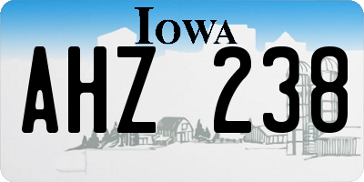 IA license plate AHZ238
