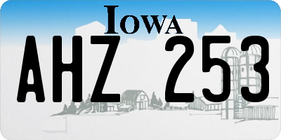 IA license plate AHZ253