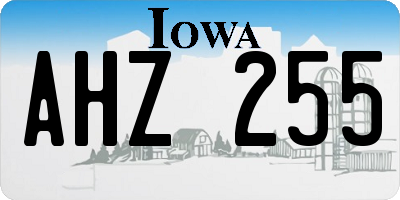 IA license plate AHZ255
