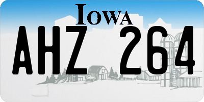 IA license plate AHZ264