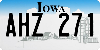 IA license plate AHZ271