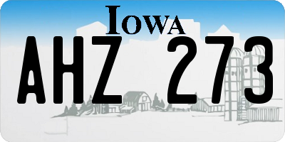IA license plate AHZ273