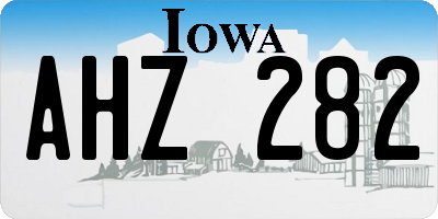 IA license plate AHZ282