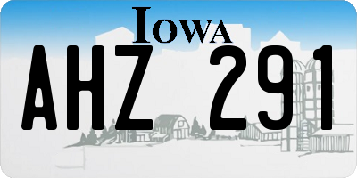 IA license plate AHZ291