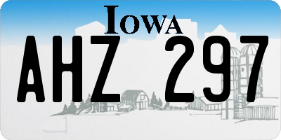 IA license plate AHZ297