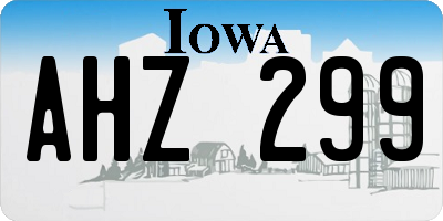 IA license plate AHZ299