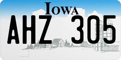 IA license plate AHZ305