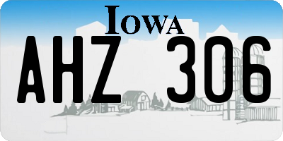 IA license plate AHZ306