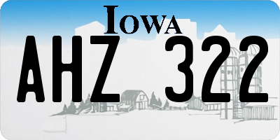 IA license plate AHZ322