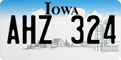 IA license plate AHZ324
