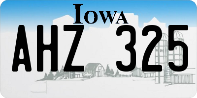 IA license plate AHZ325