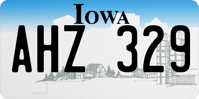 IA license plate AHZ329