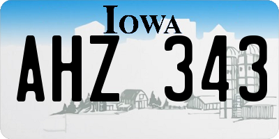 IA license plate AHZ343