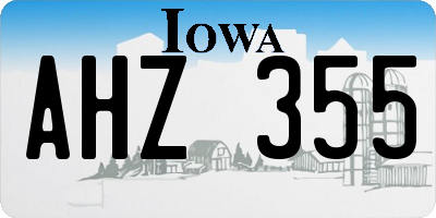 IA license plate AHZ355
