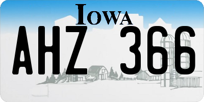 IA license plate AHZ366