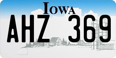 IA license plate AHZ369