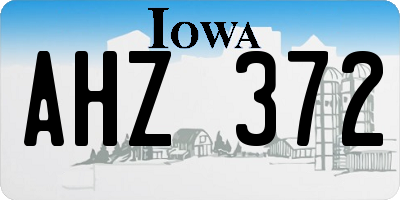 IA license plate AHZ372