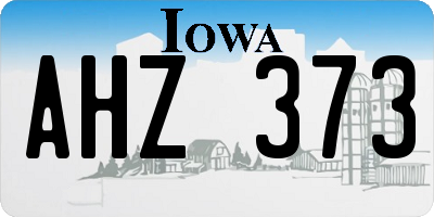 IA license plate AHZ373