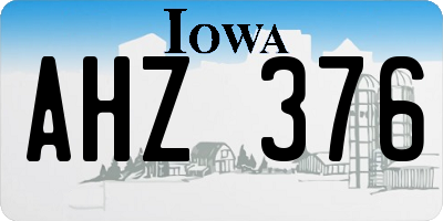 IA license plate AHZ376