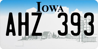 IA license plate AHZ393