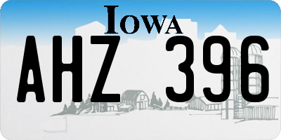 IA license plate AHZ396